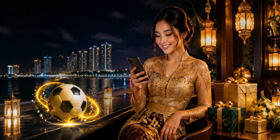 Seseorang menikmati taruhan sepak bola secara santai dan terkontrol